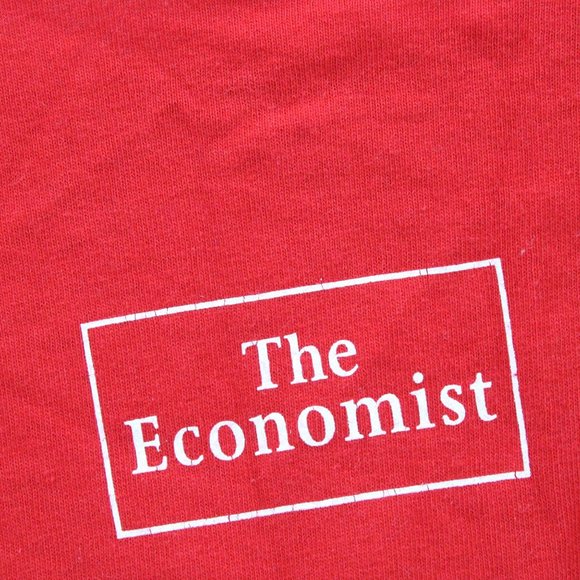 Vintage Delta Pro Shirt Mens Red Short Sleeve The Economist Minds Graphic XL - Picture 8 of 10